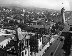 Cinema Exterior Prints: Hollywood Boulevard Print, circa 1930