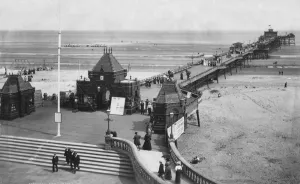 Prints of The Pier at Skegness, Lincolnshire, circa 1900. (Photo by James Valentine/Hulton Archive/Getty Images) Lincolnshire Prints: Skegness Pier Print circa 1900