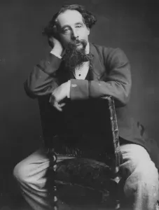 Charles Dickens Prints: Wet-Plate Negative Print of Charles Dickens