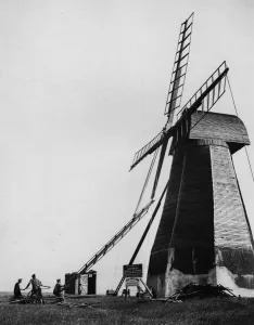 Iconic British Landmarks Prints: Windmill Repaired