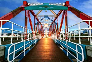 Huron Bridge, Salford Quays, Manchester, England Huron Bridge, Salford Quays, Manchester, England