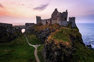 Iconic Ruin of Dunluce Castle, County Antrim, Northern Ireland Iconic Ruin of Dunluce Castle, County Antrim, Northern Ireland