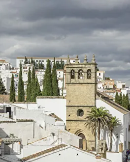 Iglesia Padre Jesus church, from the Casa del Rey Moro, Ronda, Malaga province, Andalucia Iglesia Padre Jesus church, from the Casa del Rey Moro, Ronda, Malaga province, Andalucia