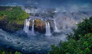 Part of The Iguazu Falls seen from the Brazilian National Park, ParanA¡, brazil Part of The Iguazu Falls seen from the Brazilian National Park, ParanA¡, brazil