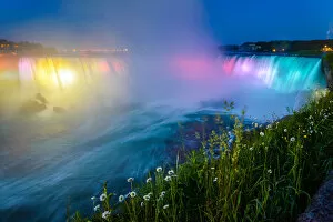 Images Dated 14th June 2013: Illuminated Niagara Falls