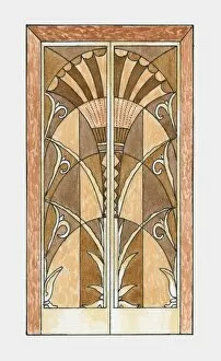 Images Dated 13th October 2009: Illustration of 1920s Art Deco door