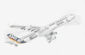 Airbus Cutaway Collection: Illustration of Airbus A340