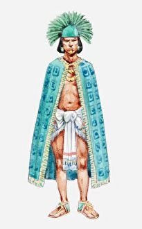 Illustration of Aztec emperor