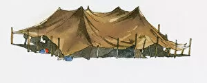 Images Dated 9th February 2009: Illustration of Bedouin tent near Black Sea coast