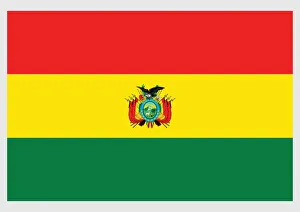 Illustration of civil flag and ensign of Bolivia, a horizontal tricolor of red, yellow Illustration of civil flag and ensign of Bolivia, a horizontal tricolor of red, yellow