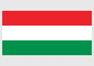 Illustration of civil and state flag of Hungary, a horizontal tricolor of red Illustration of civil and state flag of Hungary, a horizontal tricolor of red