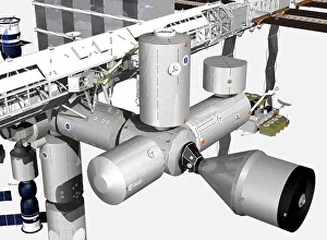 Illustration, dock of International Space Station spacecraft Illustration, dock of International Space Station spacecraft