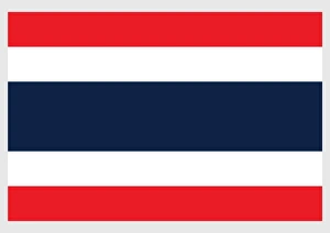 Illustration of flag of Thailand, with five horizontal red, white and blue stripes Illustration of flag of Thailand, with five horizontal red, white and blue stripes