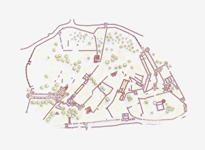 Illustration of Gonder imperial city in Ethiopia Illustration of Gonder imperial city in Ethiopia