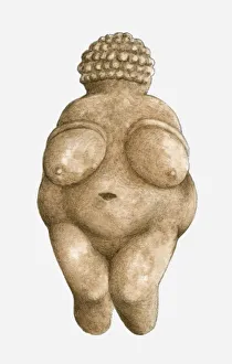 Illustration of limestone Venus of Willendorf Illustration of limestone Venus of Willendorf