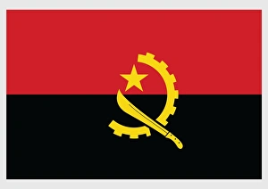 Collections/dorling kindersley prints/illustration national flag angola Collections/dorling kindersley prints/illustration national flag angola