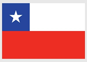 Illustration of national flag of Chile, with two equal horizontal bands of white Illustration of national flag of Chile, with two equal horizontal bands of white