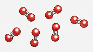 Images Dated 26th April 2010: Illustration of oxygen molecules