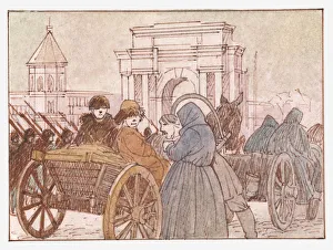Russian Revolution (1917-1922) Gallery: Illustration of refugees during Russian Revolution