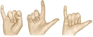 Illustration of sign language using fingers and thumbs to sign I love you Illustration of sign language using fingers and thumbs to sign I love you