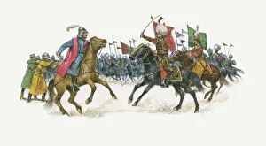 Illustration of Suleiman The Magnificent during Battle of Mohacs Illustration of Suleiman The Magnificent during Battle of Mohacs