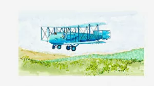 Military Airplane Gallery: Illustration of Vickers Vimy, 1st World War bomber