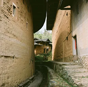 In-between Hakka Earthen Tulou Buildings In-between Hakka Earthen Tulou Buildings