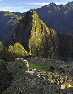 Inca ruins of Machu Picchu in the morning light, UNESCO World Cultural Heritage Site Inca ruins of Machu Picchu in the morning light, UNESCO World Cultural Heritage Site