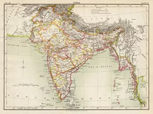 India Collection: India map 1881