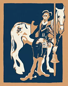 Jugendstil Architecture Collection: The Ingenious Gentleman Don Quixote of La Mancha drawing art nouveau 1898