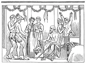 Instruction of the actors in an ancient theater Instruction of the actors in an ancient theater