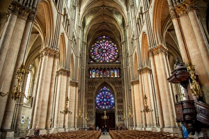 Interior of Notre-Dame de Reims, Reims Cathedral Interior of Notre-Dame de Reims, Reims Cathedral
