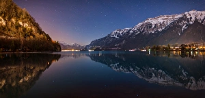 Interlaken lake with stars and reflection Interlaken lake with stars and reflection