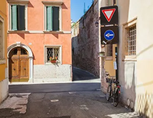 Intersection of narrow streets in Verona Intersection of narrow streets in Verona