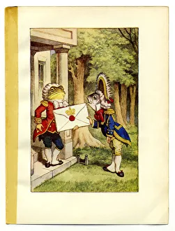 Invitation - frog and fish illustration, (Alices Adventures in Wonderland) Invitation - frog and fish illustration, (Alices Adventures in Wonderland)
