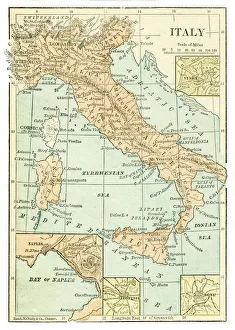 Italy map 1875