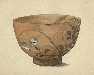 Japanese Art, Bowl of Pottery of Kioto, 19th Century Japanese Art, Bowl of Pottery of Kioto, 19th Century