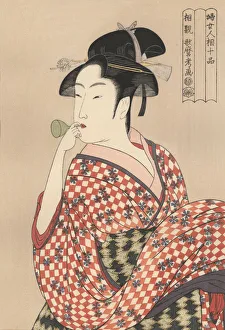 Digital vision vectors/japanese woodblock print young woman 1790 Digital vision vectors/japanese woodblock print young woman 1790