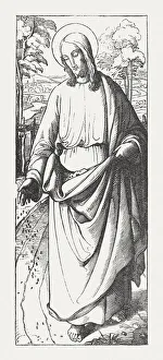 Jesus as a sower (Matthew 13), wood engraving, published 1850 Jesus as a sower (Matthew 13), wood engraving, published 1850