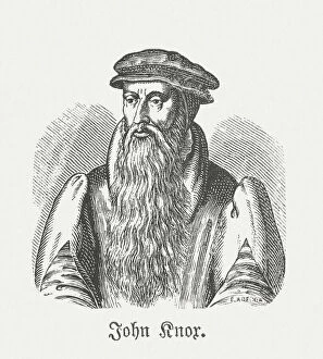 Images Dated 28th May 2014: John Knox (c.1514-1572), Scottish reformer, wood engraving, published in 1881