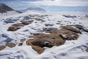 Johnson Valley with snow, California, USA Johnson Valley with snow, California, USA