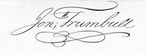 Images Dated 3rd December 2014: Jonathan Trumbull Signature