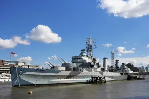 Prints of HMS Belfast is permanently moored as a museum ship on the River Thames in London and is operated by the Imperial War Museum Museum Prints: HMS Belfast Print - Imperial War Museum, London River Thames