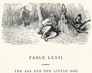 La Fontaine's Fables - Ass and the Little Dog La Fontaine's Fables - Ass and the Little Dog