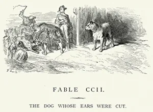 La Fontaine's Fables - Dog whose ears were cut La Fontaine's Fables - Dog whose ears were cut