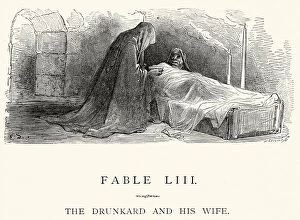 Images Dated 6th August 2014: La Fontaines Fables - The Drunkard and his Wife