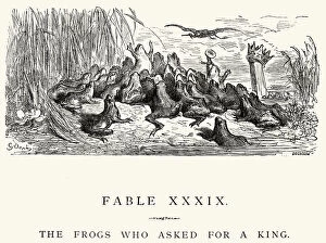 La Fontaine's Fables - Frogs who asked for a King