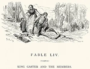 La Fontaine's Fables - King Gaster and the Members La Fontaine's Fables - King Gaster and the Members
