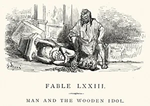 La Fontaine's Fables - Man and the Wooden Idol La Fontaine's Fables - Man and the Wooden Idol