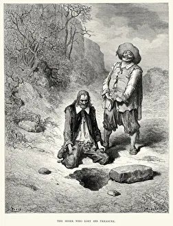 La Fontaine's Fables - Miser who lost his treasure La Fontaine's Fables - Miser who lost his treasure